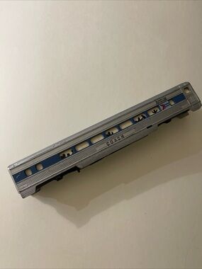 Amtrak Silver Passenger Coach Train Car Toy as is